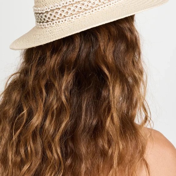 NWT Rag & Bone Packable Net Band Fedora Straw Hat Size M Retail $225 main image 13